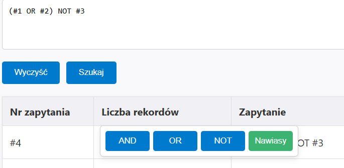tworzenie nowego zapytania